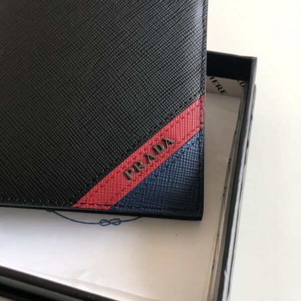 1:1 Replica Prada Saffiano Wallet Black For Women, Women's Wallets 4.5in/11cm