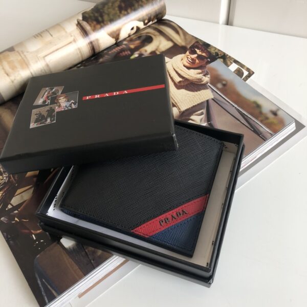 1:1 Replica Prada Saffiano Wallet Black For Women, Women's Wallets 4.5in/11cm