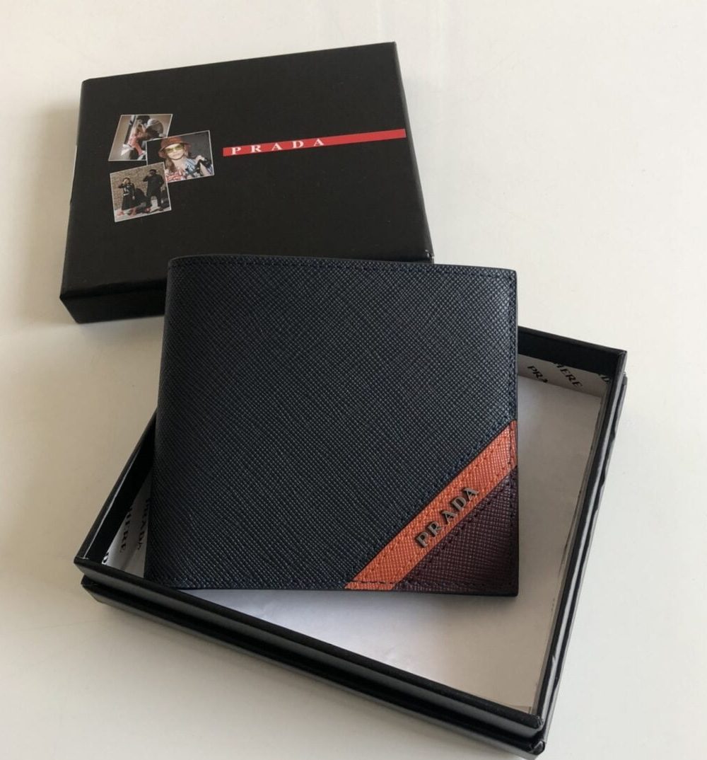 1:1 Replica Prada Saffiano Wallet Black For Women, Women's Wallets 4.5in/11cm