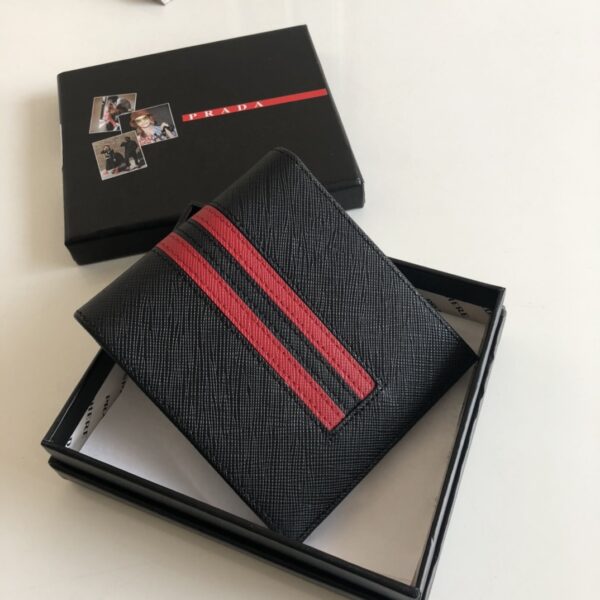 1:1 Replica Prada Saffiano Wallet Black For Women, Women's Wallets 4.5in/11cm