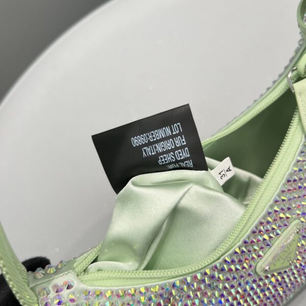 Prada Satin Mini-Bag With Crystals Silver/Gold For Women, Women's Bags 8.6in/22cm