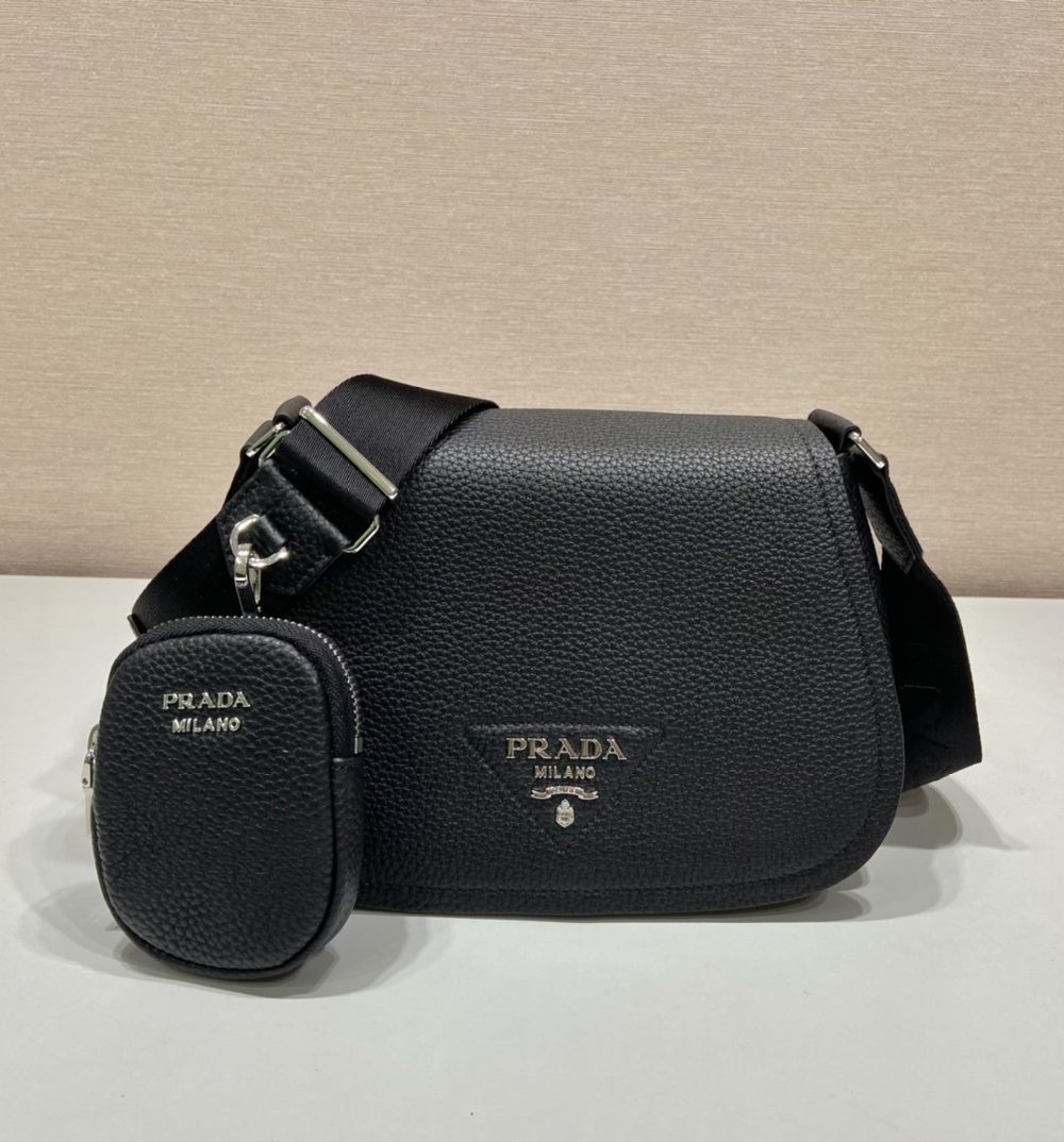 Prada Shoulder Bag Black For Women, Women's Bags 9.4in/24cm 1BD293_2DKV_F0002_V_N9O
