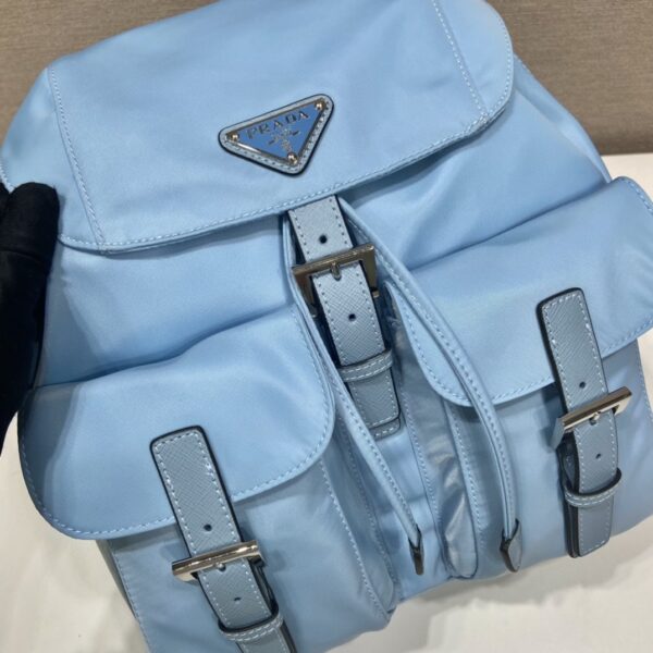 Prada Small Re-Nylon Backpack Blue For Women, Women's Bags 11in/28cm 1BZ677_RV44_F0076_V_OOO