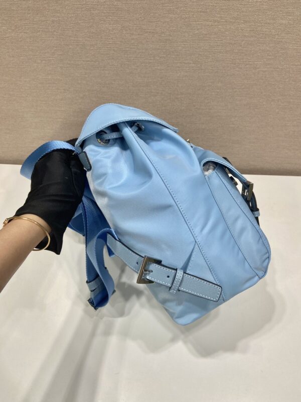 Prada Small Re-Nylon Backpack Blue For Women, Women's Bags 11in/28cm 1BZ677_RV44_F0076_V_OOO