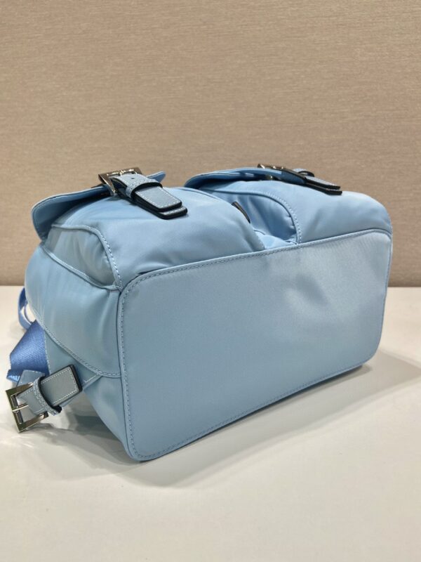 Prada Small Re-Nylon Backpack Blue For Women, Women's Bags 11in/28cm 1BZ677_RV44_F0076_V_OOO
