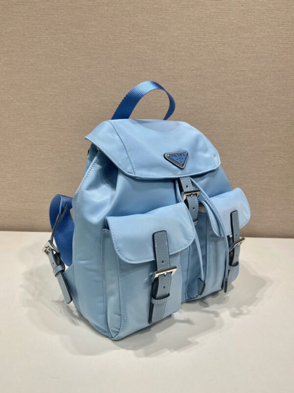 Prada Small Re-Nylon Backpack Blue For Women, Women's Bags 11in/28cm 1BZ677_RV44_F0076_V_OOO