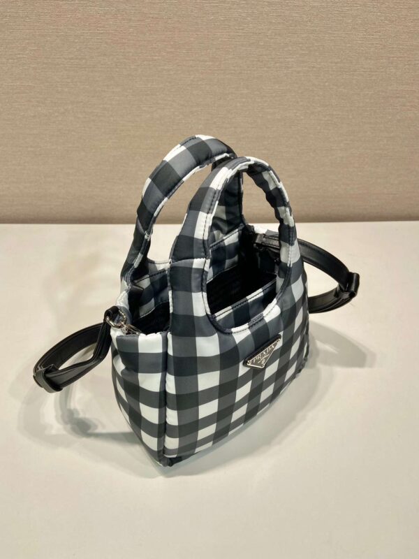 Prada Soft Padded Re-Nylon Mini-Bag White For Women 7.1in/18cm
