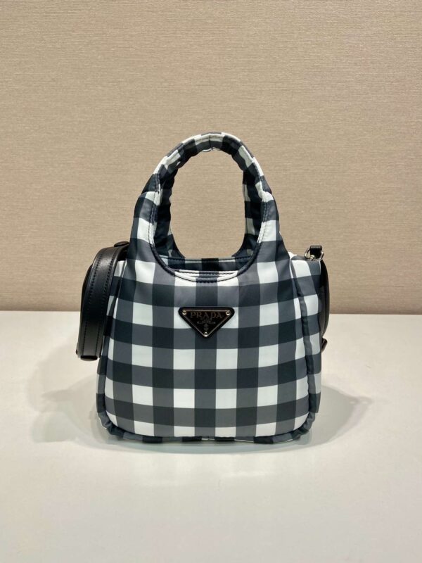 Prada Soft Padded Re-Nylon Mini-Bag White For Women 7.1in/18cm