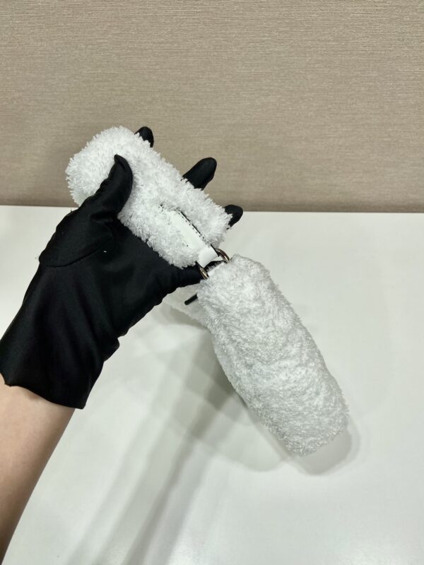 Prada Terrycloth Pouch White For Women, Women's Bags 10in/26cm