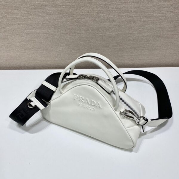 Prada Triangle Bag White For Women, Women's Bags 9.8in/25cm 1BB082_2BYA_F0009_V_NEO