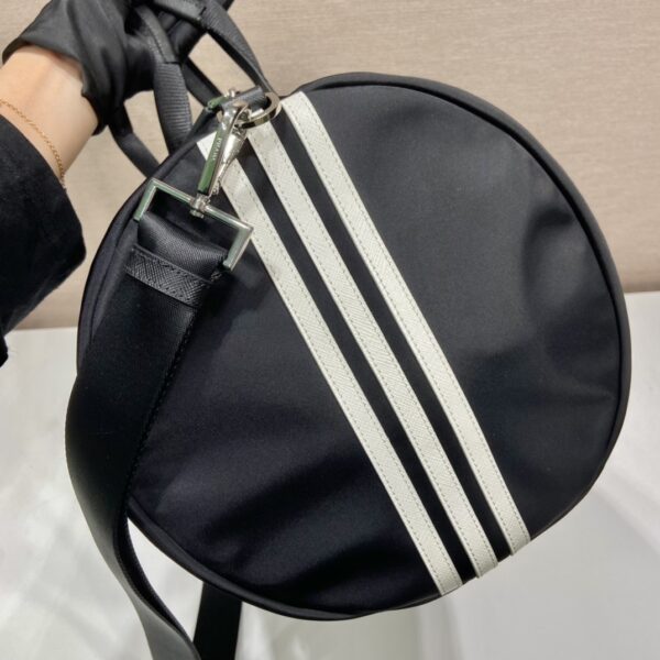Prada x Adidas Re-Nylon Duffle Bag Black For Women, Women's Bags 19.7in/50cm