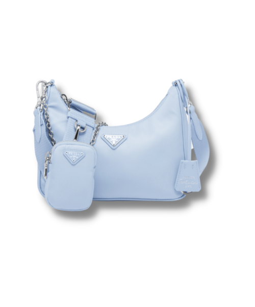 Re-Edition 2005 Re-Nylon Bag Light Blue For Women - 1BH204_R064_F0076_V_V9L
