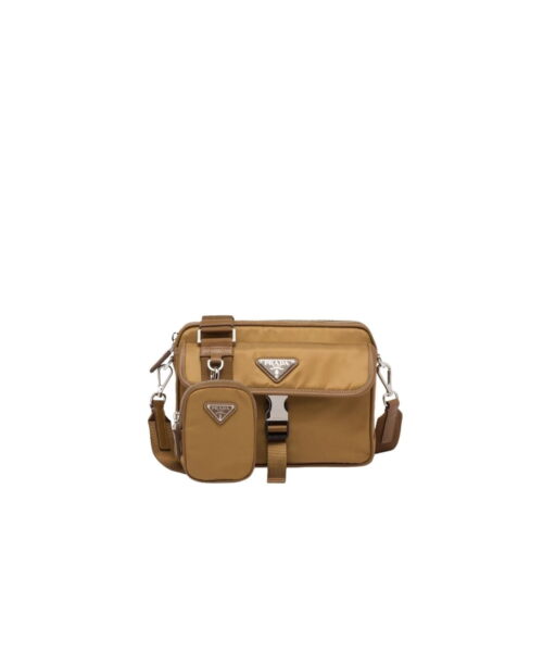 Re-Nylon And Saffiano Shoulder Bag Brown For Women 2VH133_2DMH_F0005_V_XMP