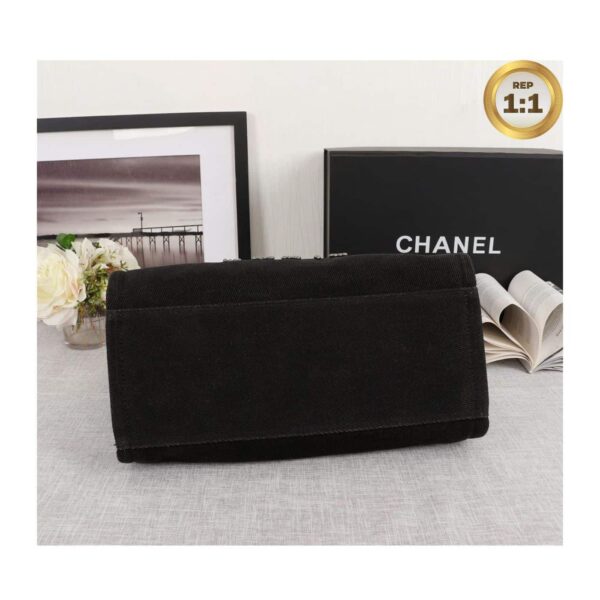 1:1 Replica Chanel Large Deauville Pearl Tote Bag Black For Women 15in/38cm A66941