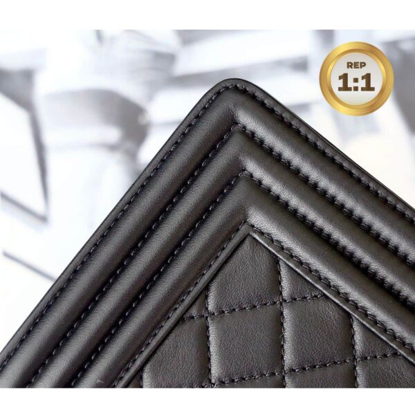 1:1 Replica Chanel Mini Classic Flapbag Black For Women 20cm/7.9 in