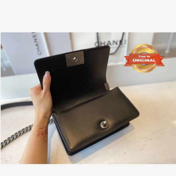 1:1 Replica Chanel Mini Classic Flapbag Black For Women 20cm/7.9 in