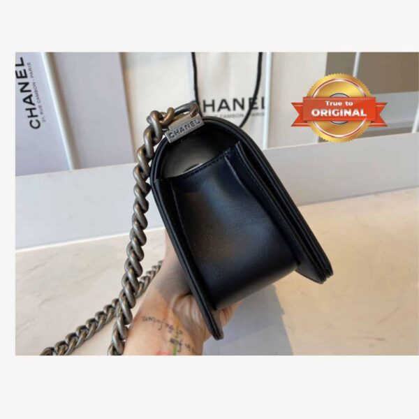 1:1 Replica Chanel Mini Classic Flapbag Black For Women 20cm/7.9 in