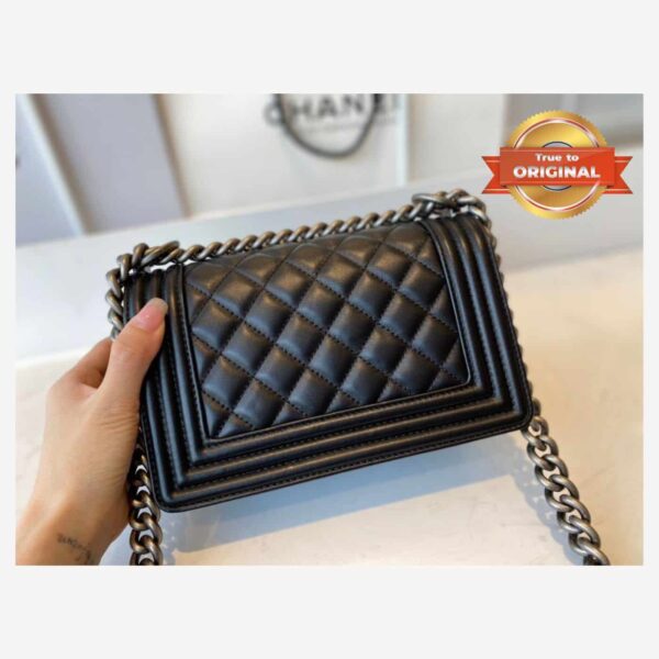 1:1 Replica Chanel Mini Classic Flapbag Black For Women 20cm/7.9 in