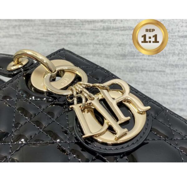 1:1 Replica Christian Dior Mini Lady Dior Bag Black For Women 17cm