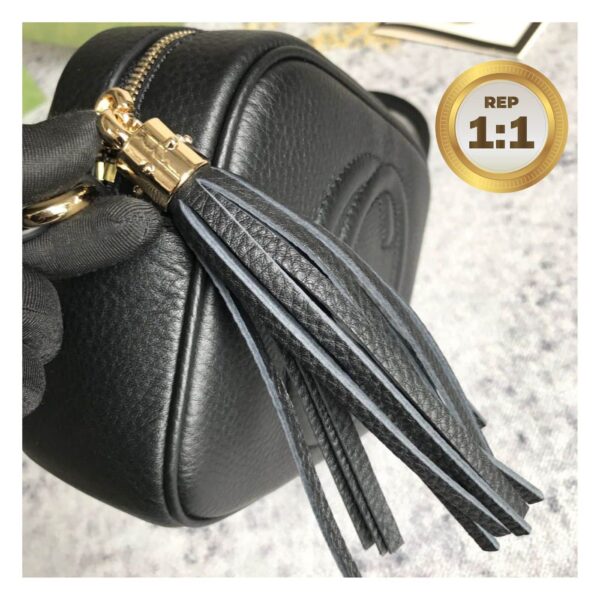 1:1 Replica Gucci Soho Small Disco Bag Black For Women 8in/21cm GG 308364