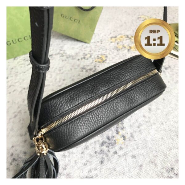1:1 Replica Gucci Soho Small Disco Bag Black For Women 8in/21cm GG 308364