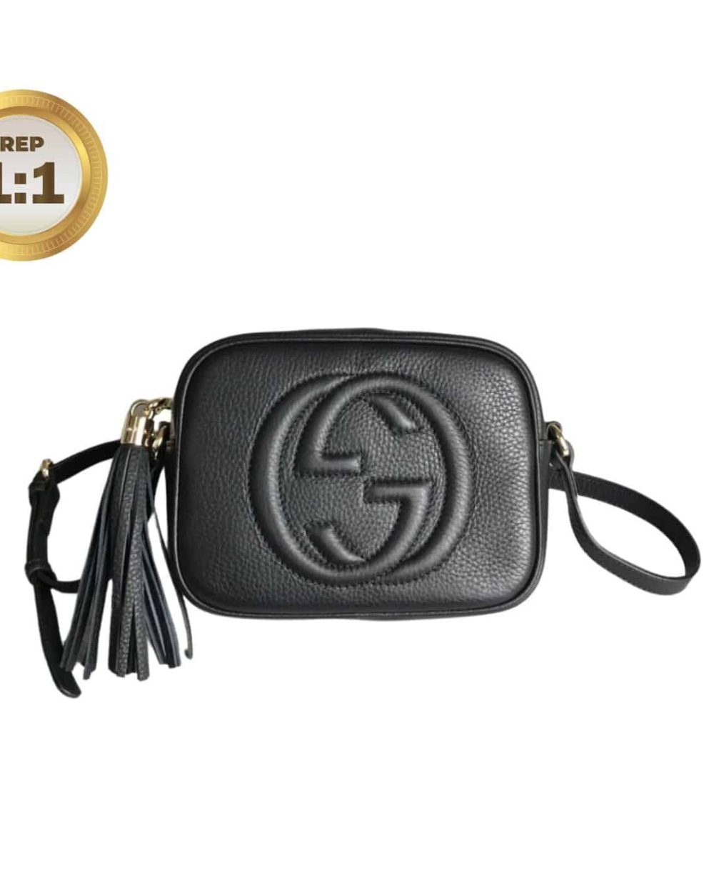 1:1 Replica Gucci Soho Small Disco Bag Black For Women 8in/21cm GG 308364