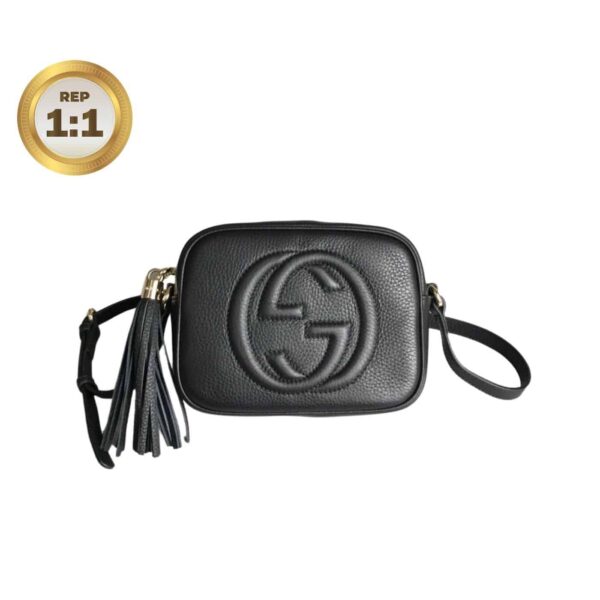 1:1 Replica Gucci Soho Small Disco Bag Black For Women 8in/21cm GG 308364