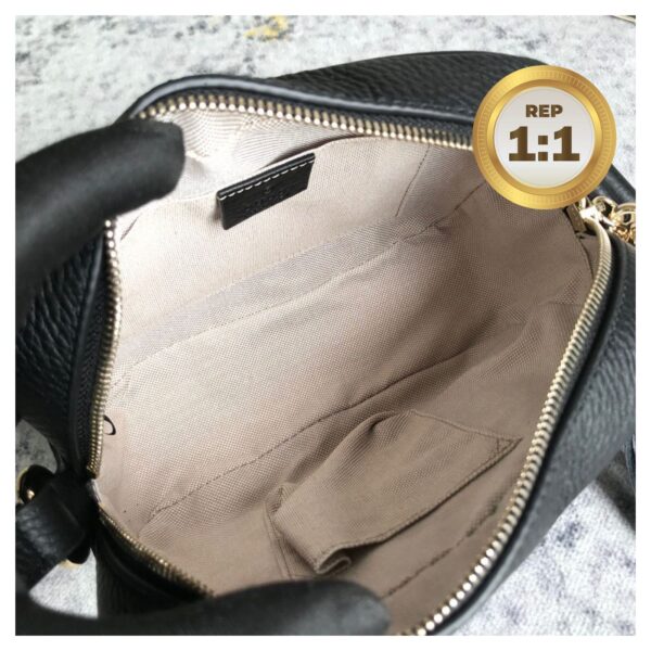 1:1 Replica Gucci Soho Small Disco Bag Black For Women 8in/21cm GG 308364