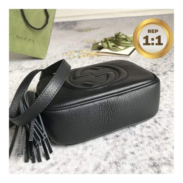 1:1 Replica Gucci Soho Small Disco Bag Black For Women 8in/21cm GG 308364