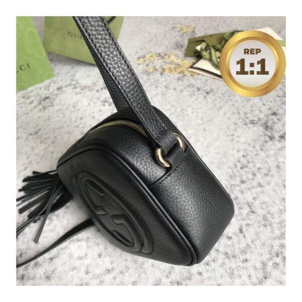 1:1 Replica Gucci Soho Small Disco Bag Black For Women 8in/21cm GG 308364