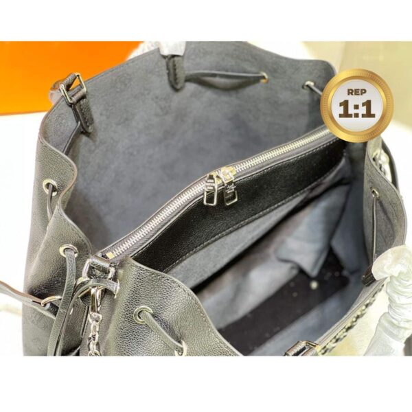 1:1 Replica Louis Vuitton Bella Tote Mahina Black For Women 12.6in/32cm LV M59200