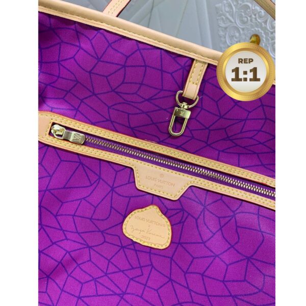 1:1 Replica Louis Vuitton LV x YK Neverfull MM Bag Brown For Women 12.2in/31cm M46468