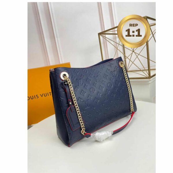 1:1 Replica Louis Vuitton Surene MM Monogram Empreinte Navy Blue/Red For Women 14.6in/37cm M43759