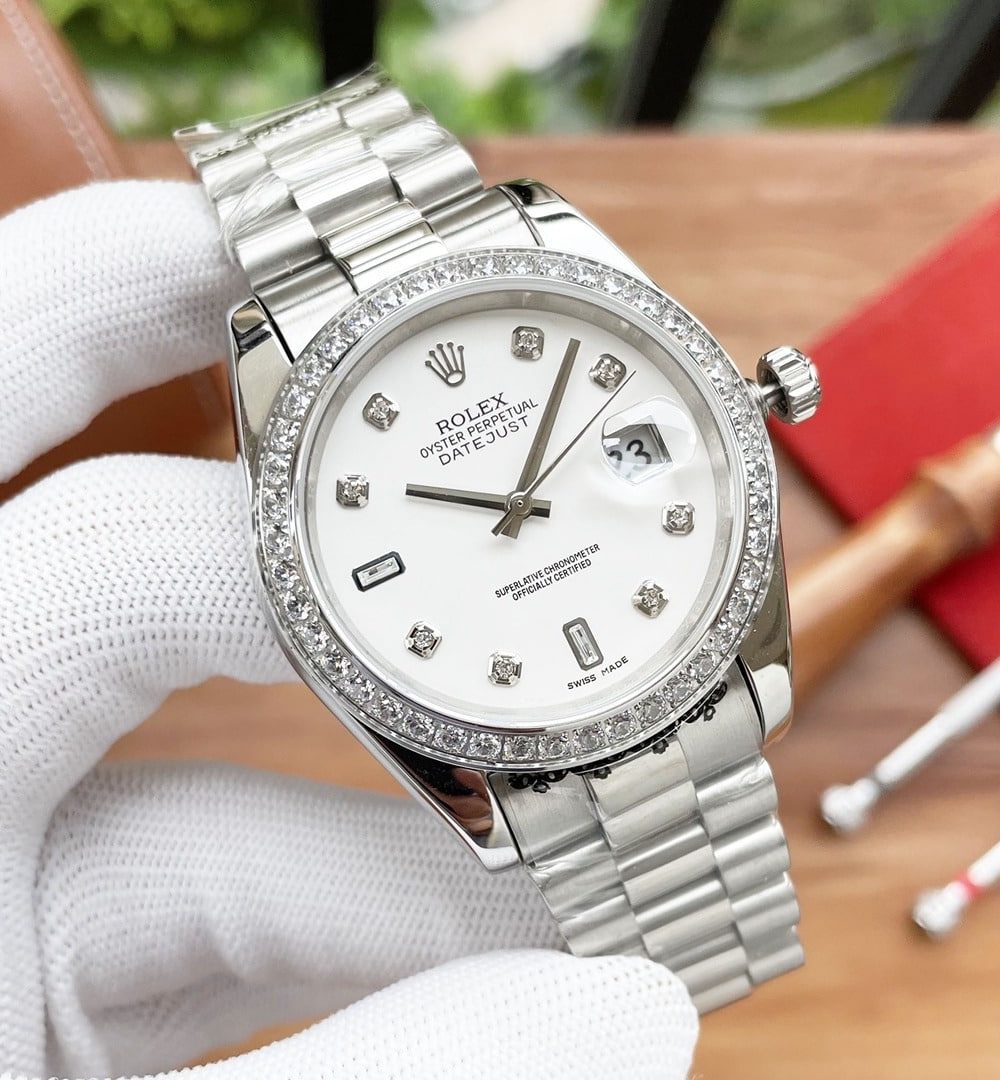 Rolex Datejust 41mm Oyster Perpetual Silver Toned For Men