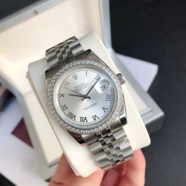 Rolex Datejust Watch Silver Toned Unisex