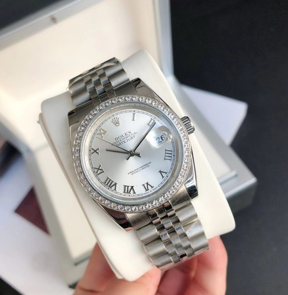 Rolex Datejust Watch Silver Toned Unisex
