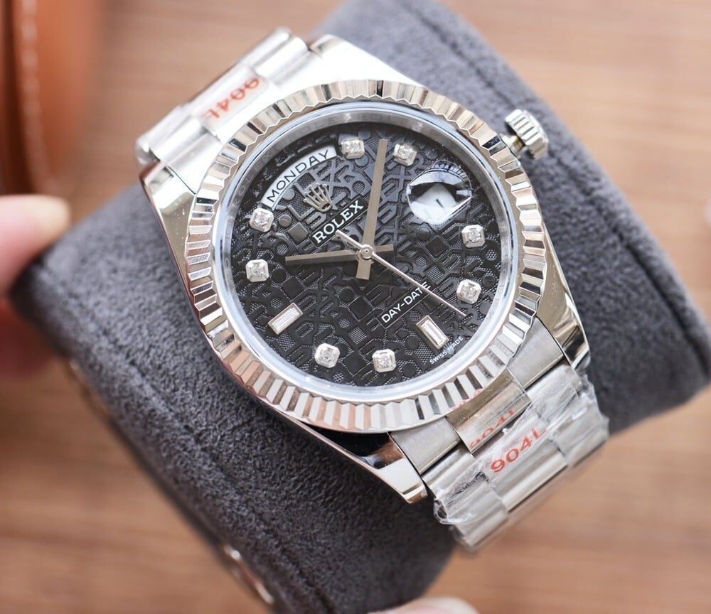 Rolex Day-date 41mm Silver Toned For Men