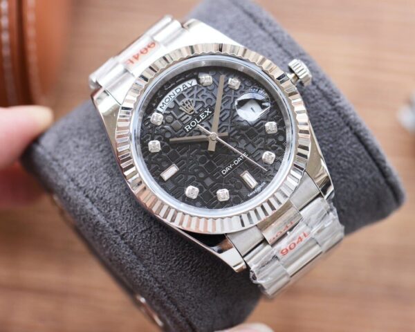 Rolex Day-date 41mm Silver Toned For Men
