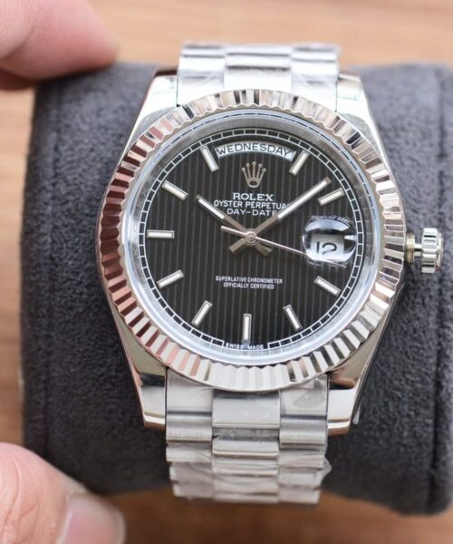 Rolex Daydate 41 Silver Toned For Men