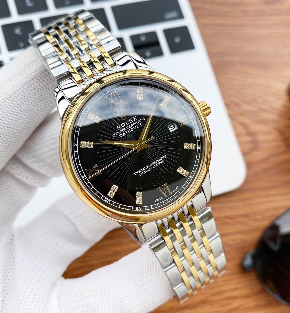 Rolex Oyster Perpetual 43mm Gold/Silver Toned For Men