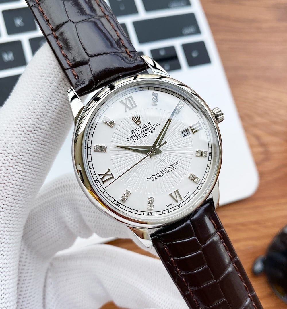 Rolex Oyster Perpetual 43mm Silver Toned For Men