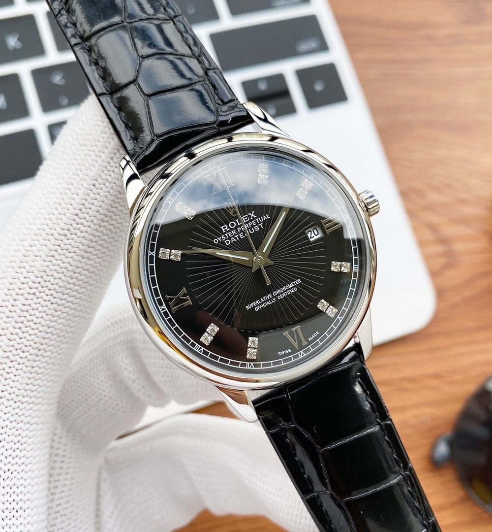 Rolex Oyster Perpetual 43mm Silver Toned For Men