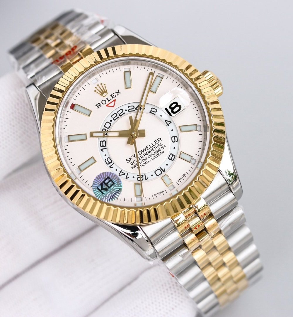 Rolex Sky - Dweller 42mm Gold Toned For Men 326933