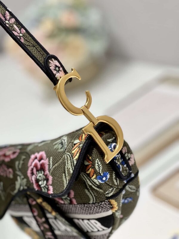 1:1 Replica Saddle Bag White/Green Khaki/Black/Beige For Women 10in/25.5 cm M0446CEAU_M933