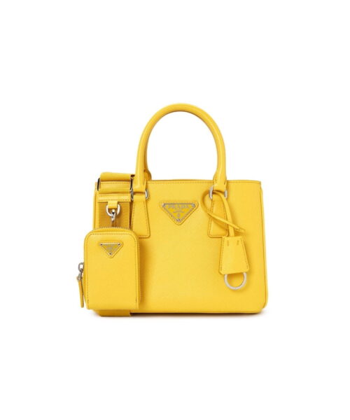 Saffiano Lux Galleria In Yellow For Women 9in/ 23cm