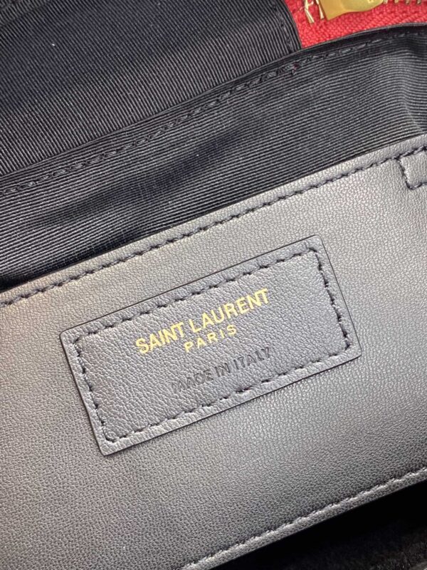 [REP 1:1] Saint Laurent 80's Vanity Bag In Carré-Quilted Grain De Poudre Red For Women 6.4in/16.5cm YSL 649779DME276805