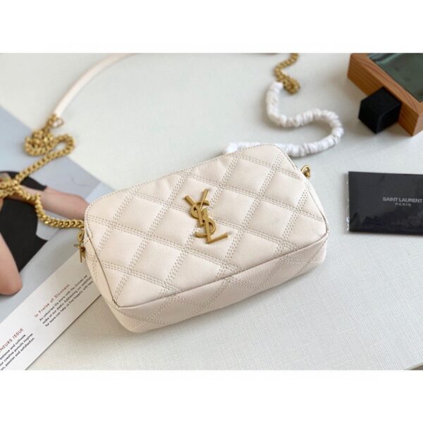 [REP 1:1] Saint Laurent Becky Crossbody Bag White For Women 7in/18cm YSL P00555149