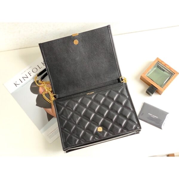 [REP 1:1] Saint Laurent Becky Small Shoulder Bag Black For Women 10.5in/27cm YSL P00420101
