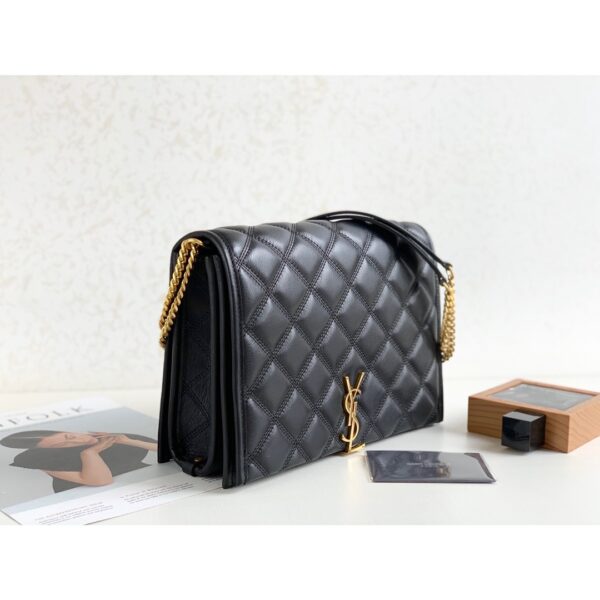 [REP 1:1] Saint Laurent Becky Small Shoulder Bag Black For Women 10.5in/27cm YSL P00420101