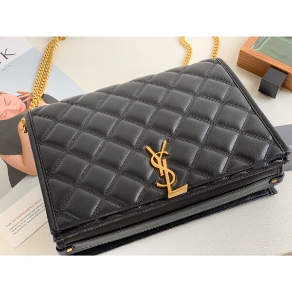 [REP 1:1] Saint Laurent Becky Small Shoulder Bag Black For Women 10.5in/27cm YSL P00420101